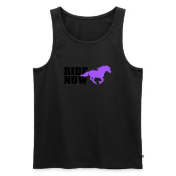 ride now - Männer Premium Bio Tank Top - Schwarz - Vorne - Michal (187cm)