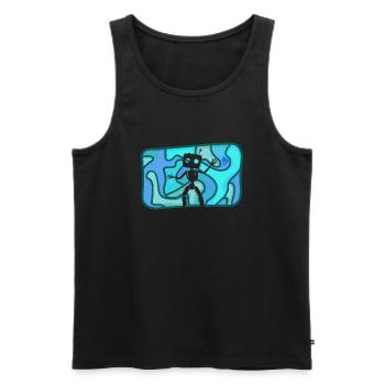 Cyborg Roboter Tech - Männer Premium Bio Tank Top - Schwarz - Vorne - Michal (187cm)