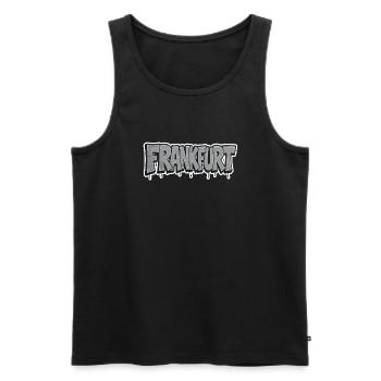Frankfurt Chrome Graffiti - Männer Premium Bio Tank Top - Schwarz - Vorne - AI Model Male 178 light (178cm)