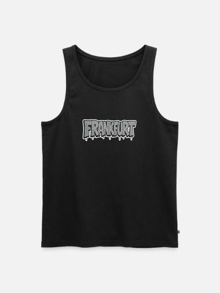 Frankfurt Chrome Graffiti - Männer Premium Bio Tank Top - Schwarz