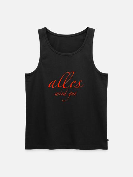 alles wird gut - Männer Premium Bio Tank Top - Schwarz
