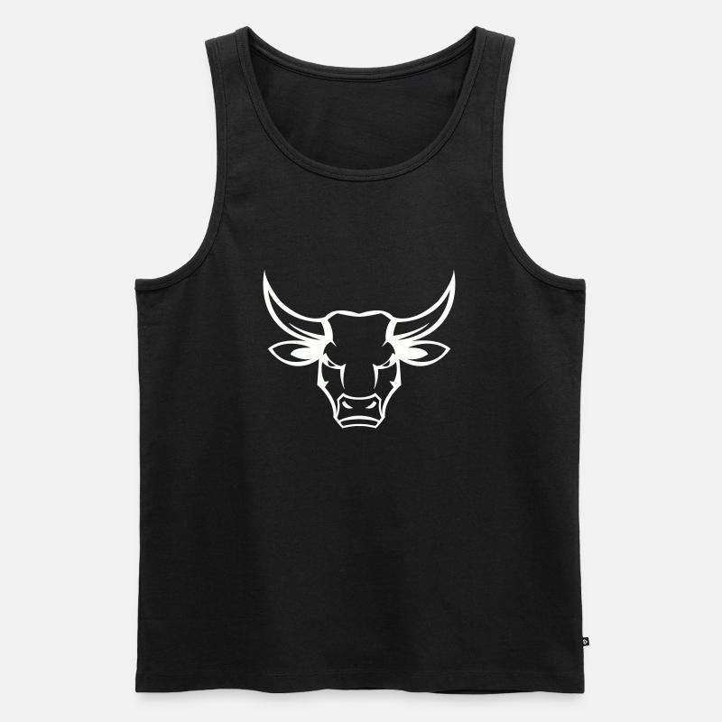 stier bull - Männer Premium Bio Tank Top - Schwarz