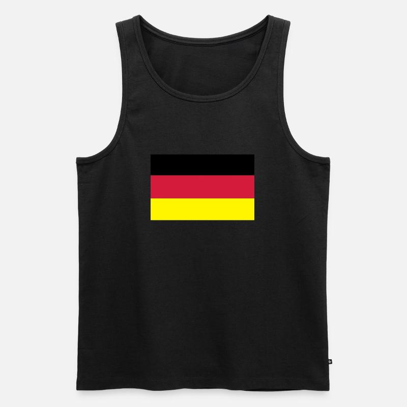 Deutsche Fahne - Männer Premium Bio Tank Top - Schwarz