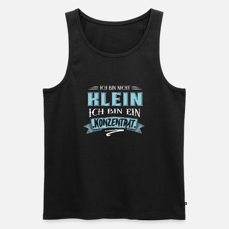 Ich bin nicht klein - Männer Premium Bio Tank Top - Schwarz