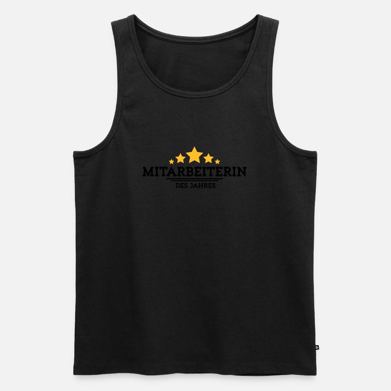 mitarbeiterin des Jahres - Männer Premium Bio Tank Top - Schwarz