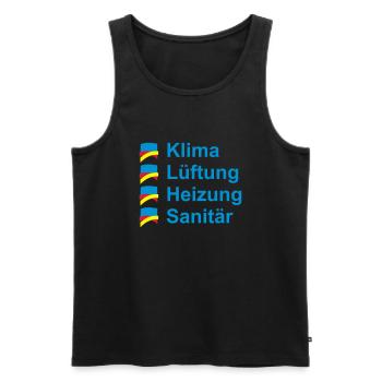 Klima Lüftung Heizung Sanitär - Männer Premium Bio Tank Top - Schwarz - Vorne - Michal (187cm)