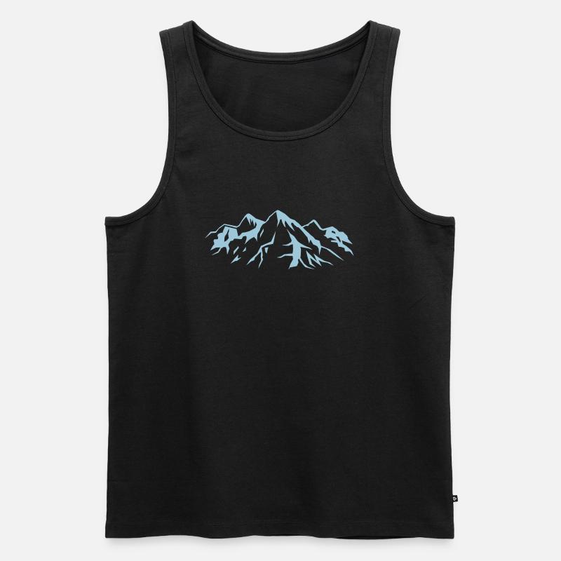 Berge - Männer Premium Bio Tank Top - Schwarz