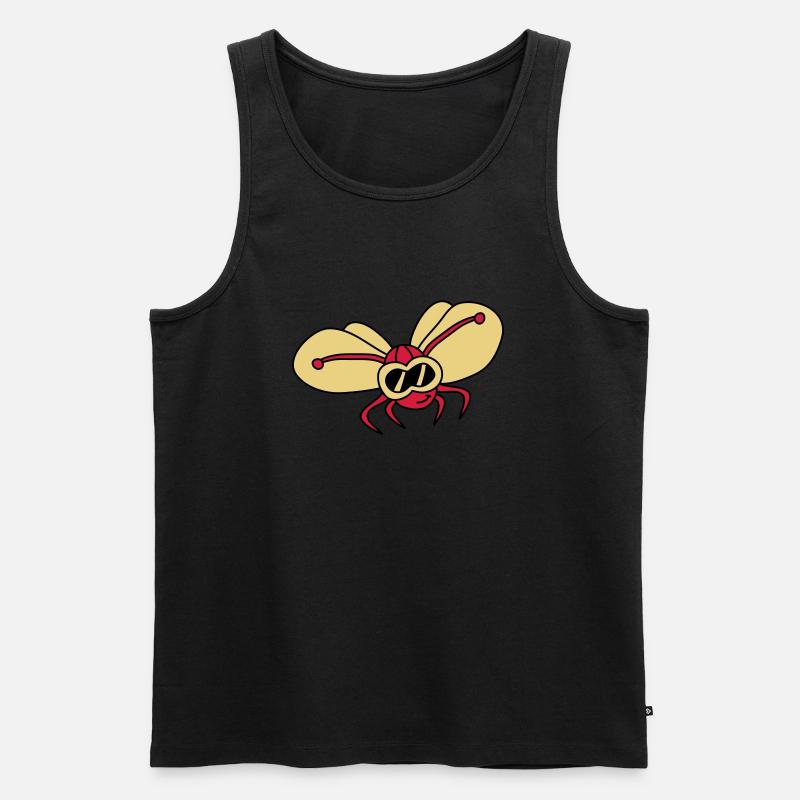 butterfly_pilot_3c - Männer Premium Bio Tank Top - Schwarz