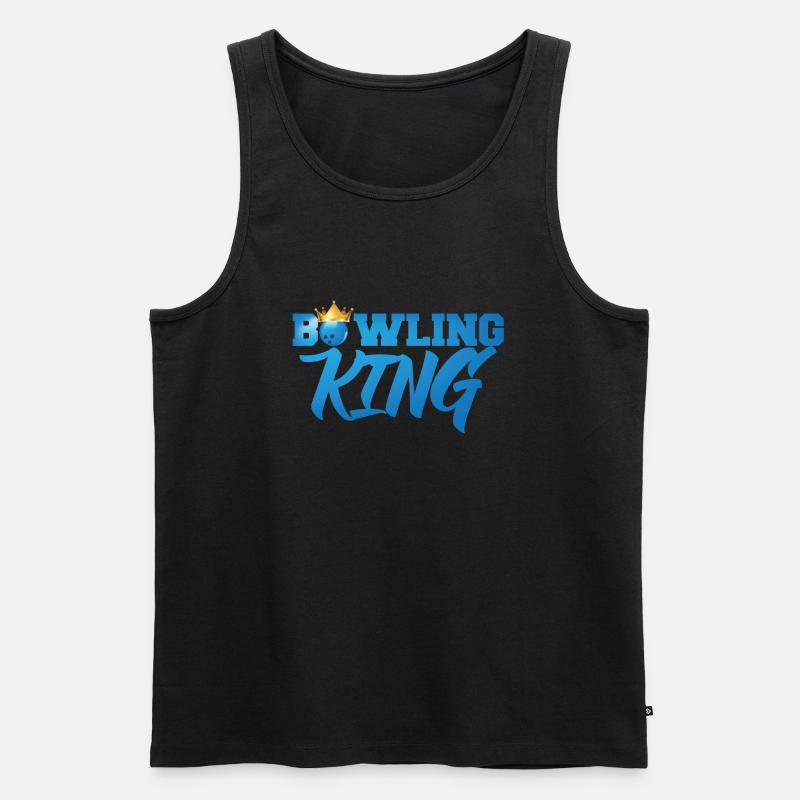 Bowling / Bowler: Bowling King - Männer Premium Bio Tank Top - Schwarz