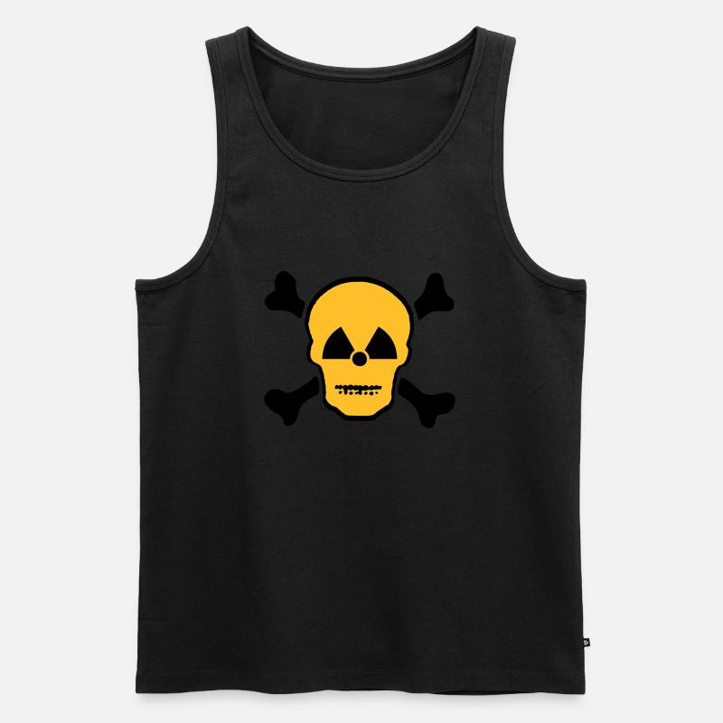 Atomschädel - Männer Premium Bio Tank Top - Schwarz