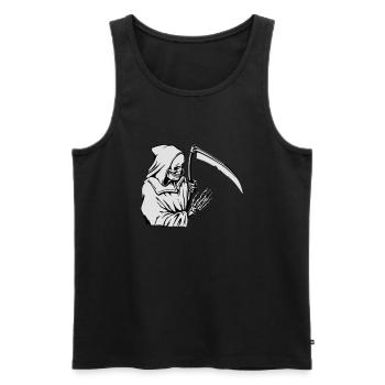 Reaper - Männer Premium Bio Tank Top - Schwarz - Vorne - AI Model Male 178 light (178cm)