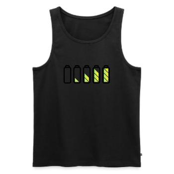 battery_loading - Men's Premium Organic Tank Top - black - Front - Michal (187cm)