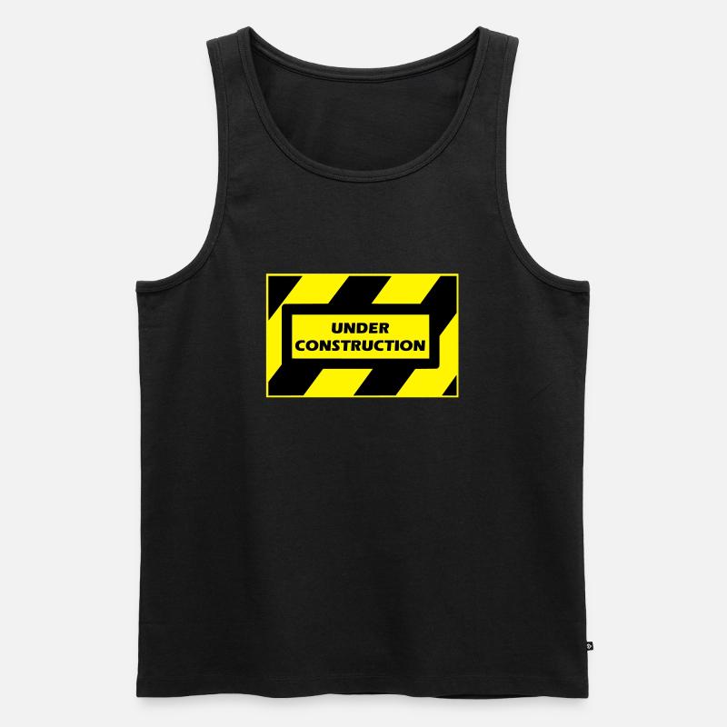 under_construction - Männer Premium Bio Tank Top - Schwarz