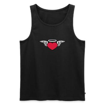 heart wings dead death fly god halo s - Men's Premium Organic Tank Top - black - Front - Michal (187cm)