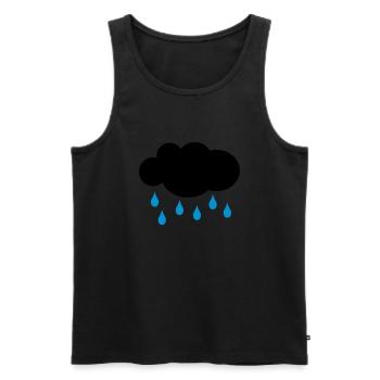 rain - Men's Premium Organic Tank Top - black - Front - AI Model Male 178 light (178cm)