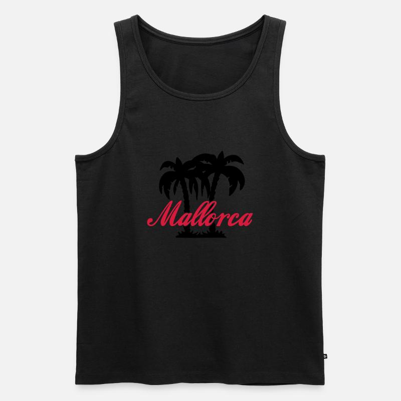 Mallorca 2C - Farbwechsel - Männer Premium Bio Tank Top - Schwarz