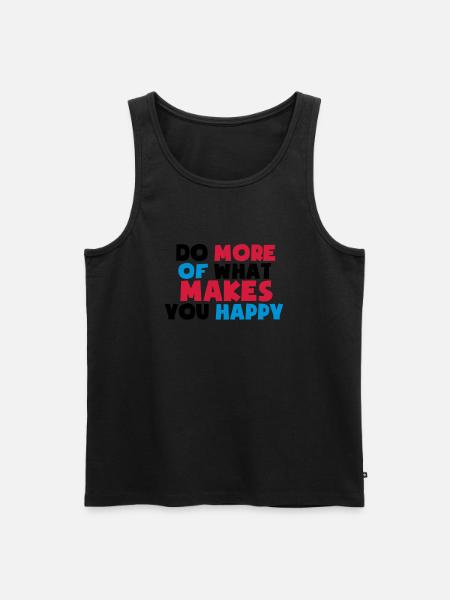 makes_you_happy - Männer Premium Bio Tank Top - Schwarz
