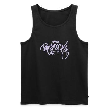 Rostock Ultra shirt Graffit Fan - Débardeur bio Premium Homme - noir - Devant - Michal (187cm)