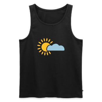 Sonne - Männer Premium Bio Tank Top - Schwarz - Vorne - Michal (187cm)