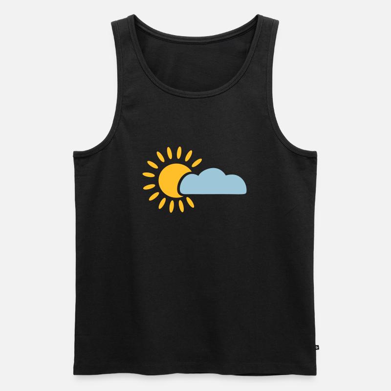 Sonne - Männer Premium Bio Tank Top - Schwarz