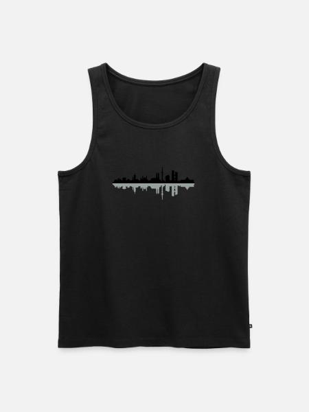 Skyline München - Männer Premium Bio Tank Top - Schwarz