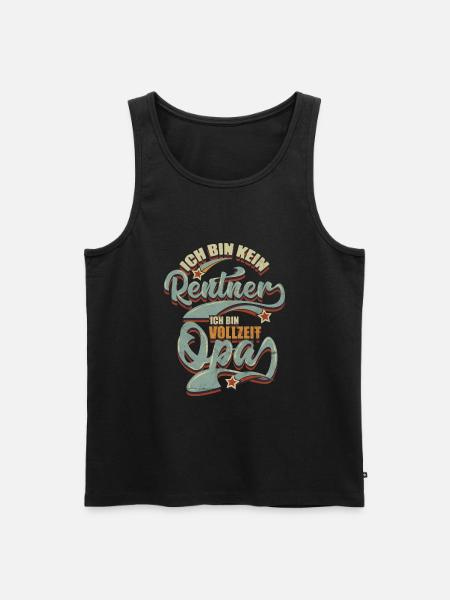 Rentner Geschenk Opa - Männer Premium Bio Tank Top - Schwarz