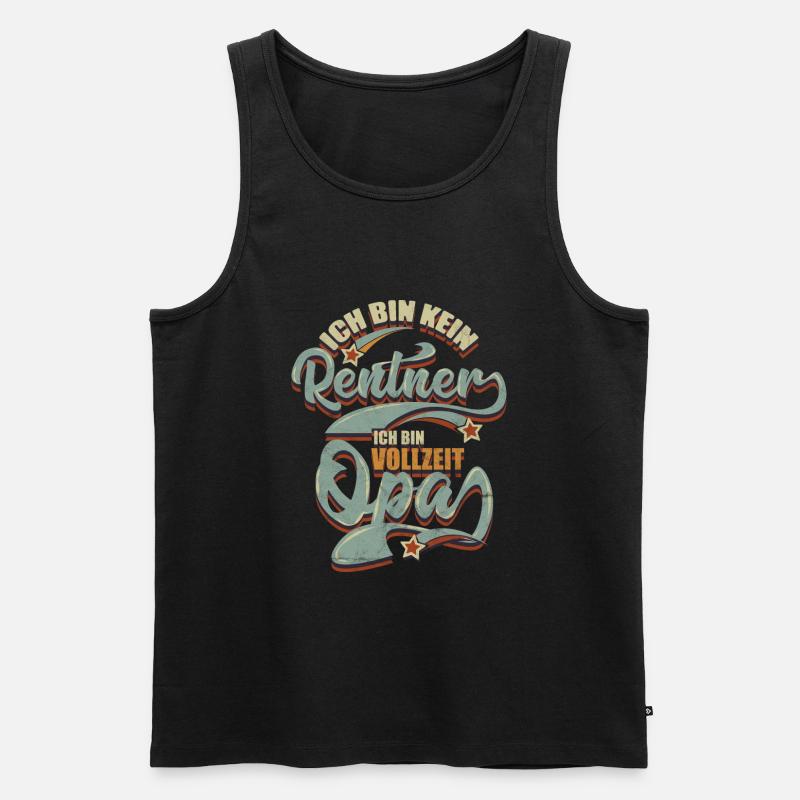 Rentner Geschenk Opa - Männer Premium Bio Tank Top - Schwarz