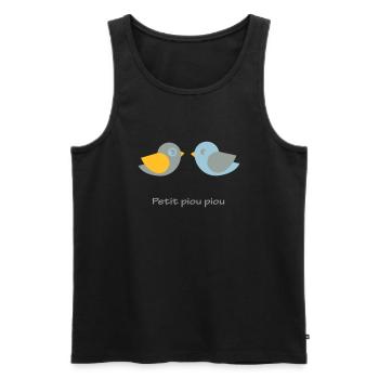 petit piou piou bébé - Men's Premium Organic Tank Top - black - Front - AI Model Male 178 light (178cm)