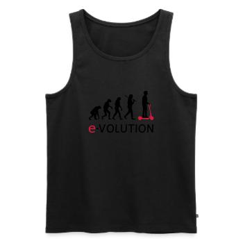 Evolution ElectroScooter eScooter ERoller - Männer Premium Bio Tank Top - Schwarz - Vorne - AI Model Male 178 light (178cm)