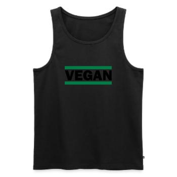 Vegan - Débardeur bio Premium Homme - noir - Devant - Michal (187cm)