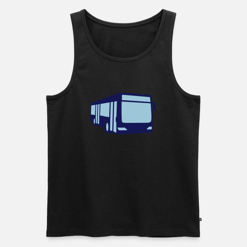 Bus - Männer Premium Bio Tank Top - Schwarz