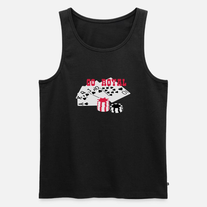 Royal Flush GO ROYAL - Männer Premium Bio Tank Top - Schwarz