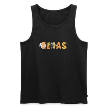 Elias - Männer Premium Bio Tank Top - Schwarz - Vorne - AI Model Male 178 light (178cm)