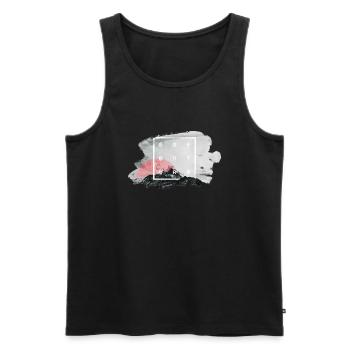 Adventure - Männer Premium Bio Tank Top - Schwarz - Vorne - AI Model Male 178 light (178cm)