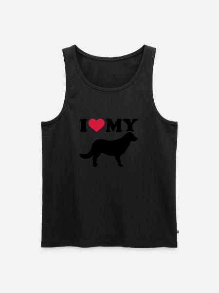Flat Coated Retriever - Männer Premium Bio Tank Top - Schwarz