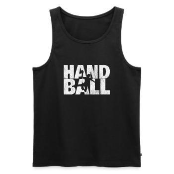 sport de handball - Débardeur bio Premium Homme - noir - Devant - AI Model Male 178 light (178cm)