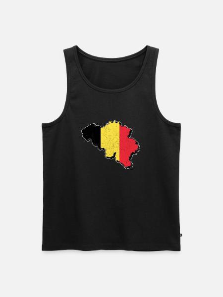 Belgique carte belge vacances voyage cadeau BEL - Débardeur bio Premium Homme - noir
