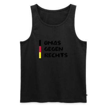 Omas gegen Rechts - schwarz rot gold - Männer Premium Bio Tank Top - Schwarz - Vorne - AI Model Male 178 light (178cm)