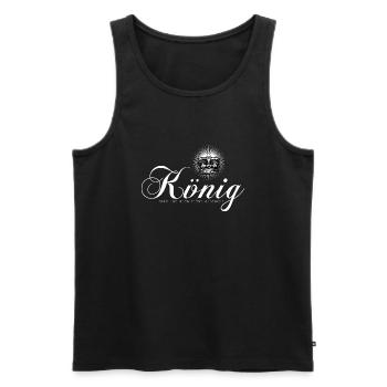 König sein - Männer Premium Bio Tank Top - Schwarz - Vorne - Michal (187cm)