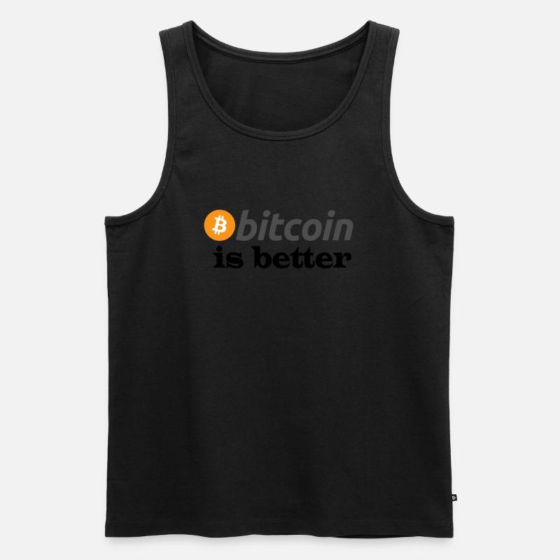 bitcoin is better - Männer Premium Bio Tank Top - Schwarz