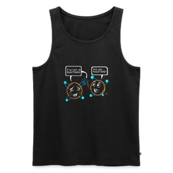 science - Men's Premium Organic Tank Top - black - Front - AI Model Male 178 light (178cm)