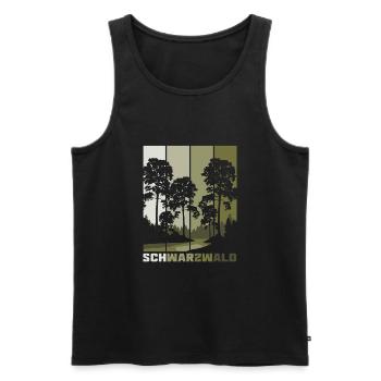 Schwarzwald - Männer Premium Bio Tank Top - Schwarz - Vorne - Michal (187cm)