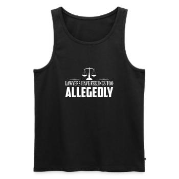 Les avocats ont aussi des sentiments prétendument avocat - Débardeur bio Premium Homme - noir - Devant - Michal (187cm)
