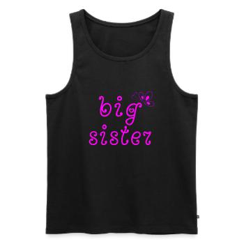 Große Schwester - Männer Premium Bio Tank Top - Schwarz - Vorne - Michal (187cm)