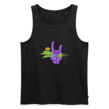 Off to the garden - Men's Premium Organic Tank Top - black - Front - Michal (187cm)