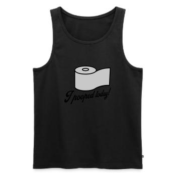 I pooped today Zitat - Männer Premium Bio Tank Top - Schwarz - Vorne - AI Model Male 178 light (178cm)