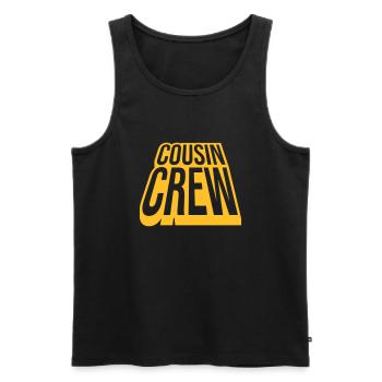 Leader Cousin Crew Team - Débardeur bio Premium Homme - noir - Devant - Michal (187cm)