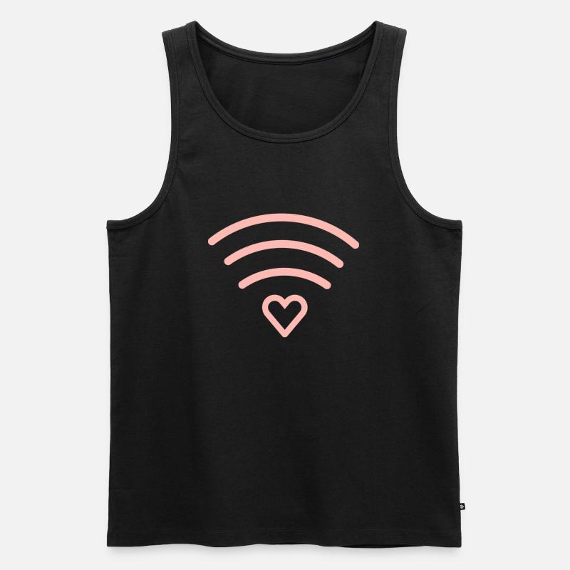 Internet liebe - Männer Premium Bio Tank Top - Schwarz