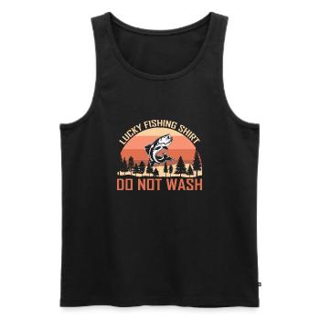 Fishermen Fishing Fishing Fishing Anglers Fish Fish - Men's Premium Organic Tank Top - black - Front - AI Model Male 178 light (178cm)