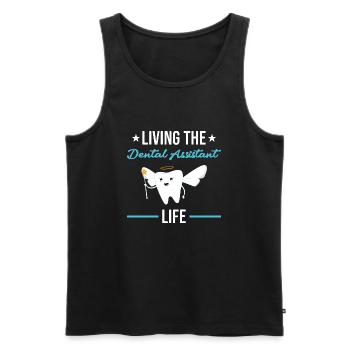 Living The Dental Assistant Life Dental Assistant - Männer Premium Bio Tank Top - Schwarz - Vorne - Michal (187cm)